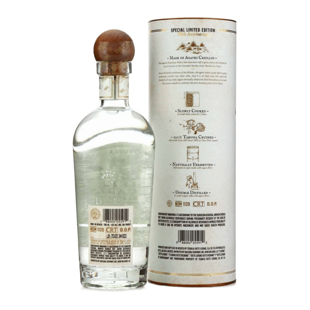 Tequila Siete Leguas Blanco 70th Anniversary
